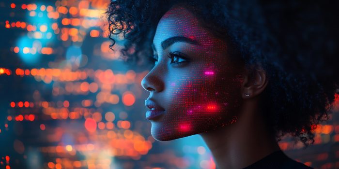 ai-cyber-security-threat-illustration-black-african-american-female-it-specialist-analyzing-data